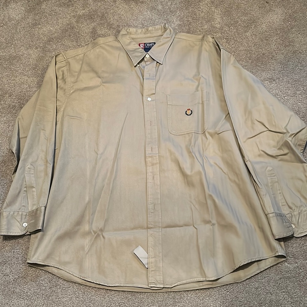 Men’s Chaps by Ralph Lauren Long Sleeve Button Down Shirt-XXL